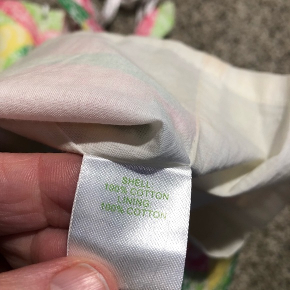 Lilly Pulitzer Franco Poplin Wing Ding of a Patch Strapless Dress - 2 - Picture 4 of 4